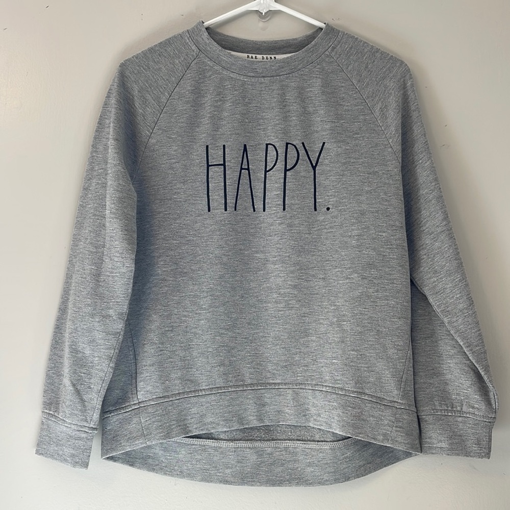 Rae Dunn Happy Sweatshirt Womens XS